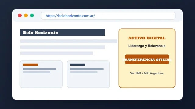 Ecosistema digital, branding y proceso de cesión registral formal de belohorizonte.com.ar